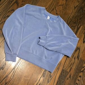 Lululemon SOFTSTREME Perfectly Oversized Cropped Crew, 6, Oasis Blue